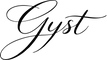GYST logo - script wordmark, black on transparent
